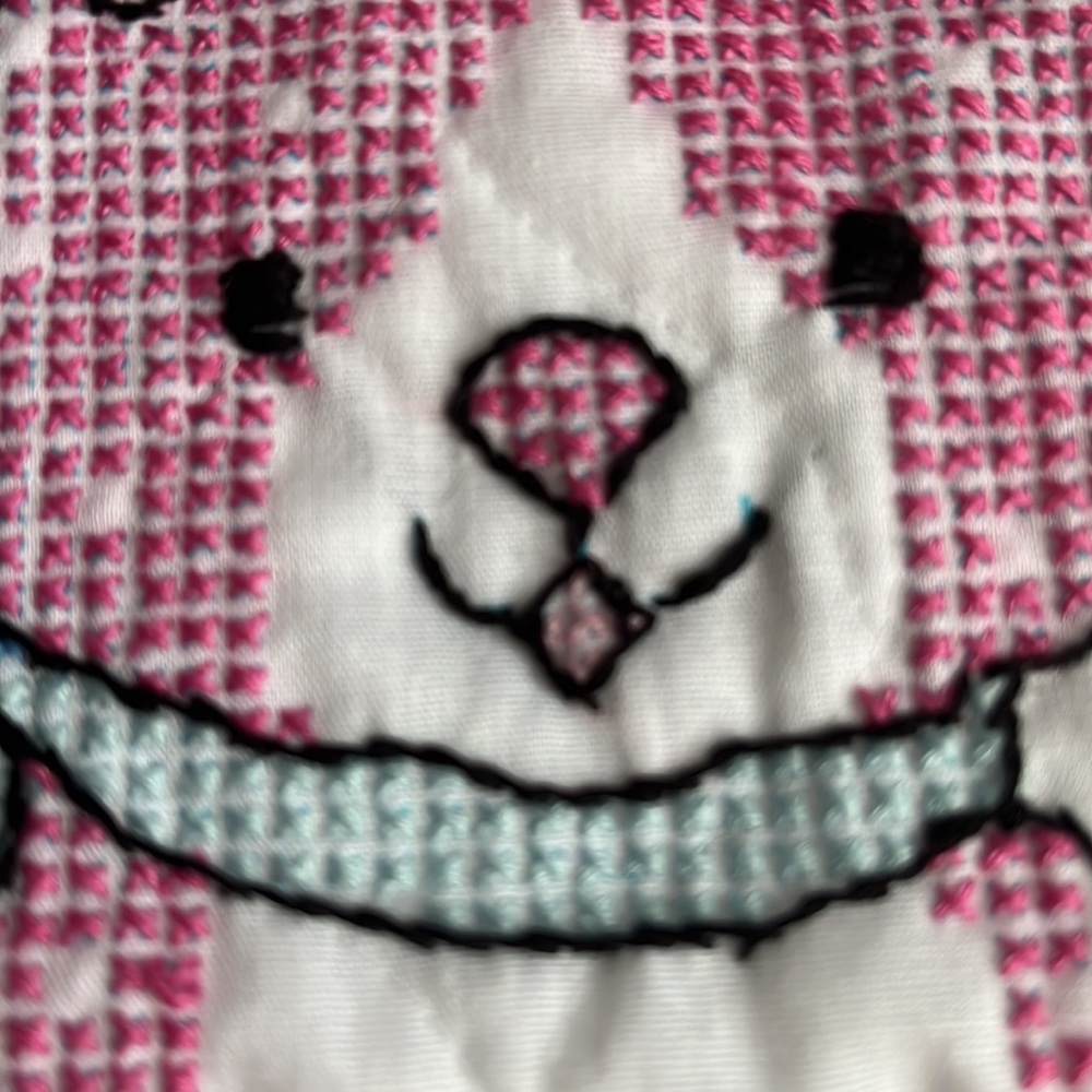 Handmade Quilted Baby Bib Cross-stitch Cat Kitten Cross Stitch - Picture 5 of 13